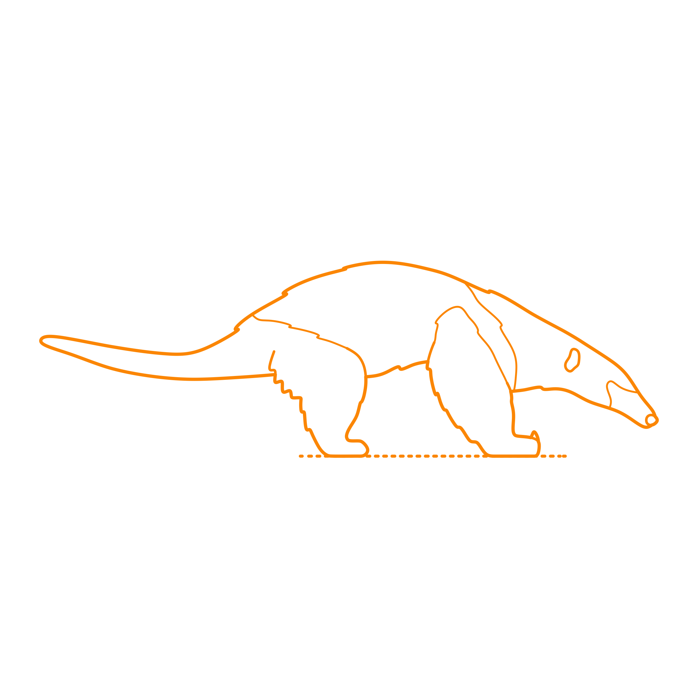 Animals Anteaters Southern Tamandua Line Tracing Svg Vector Free Vectors